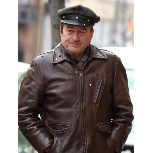 Frank Sheeran The Irishman Brow Real leather Jacket