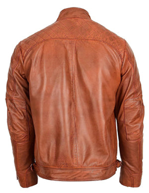 Mens Diamond Classic Leather Jacket For Men