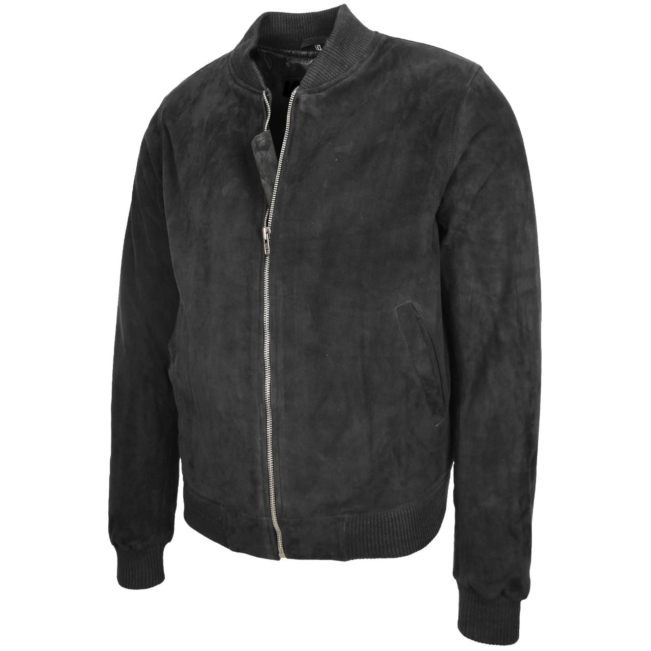 A2 Bomber Men's Black Suede Leather Jacket