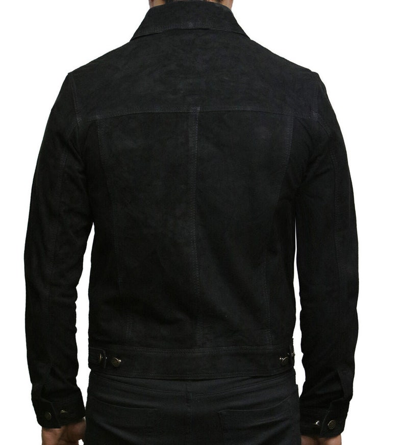 Suede Leather Jacket Black Suede Jacket For MEN