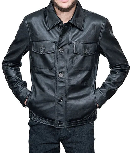 Detective Mike Lowrey Bad Boys For Life Black  Genuine Leather  Jacket
