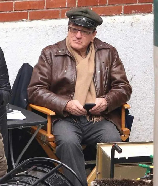 Frank Sheeran The Irishman Brow Real leather Jacket