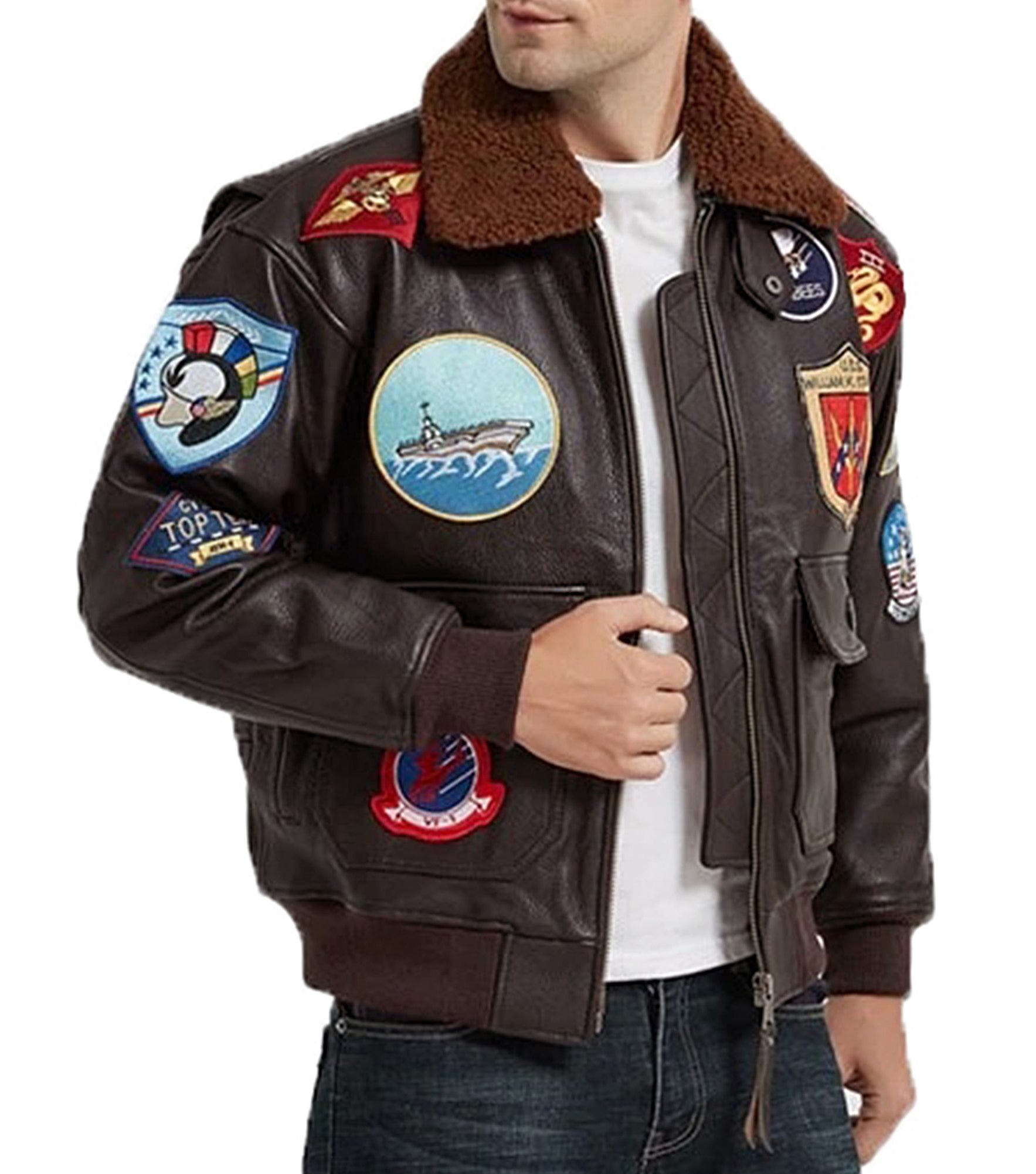Top Gun Maverick Faux Leather Jacket Tom Cruise Top Gun Faux Leather Jacket Top Gun Bomber Faux Leather Jacket