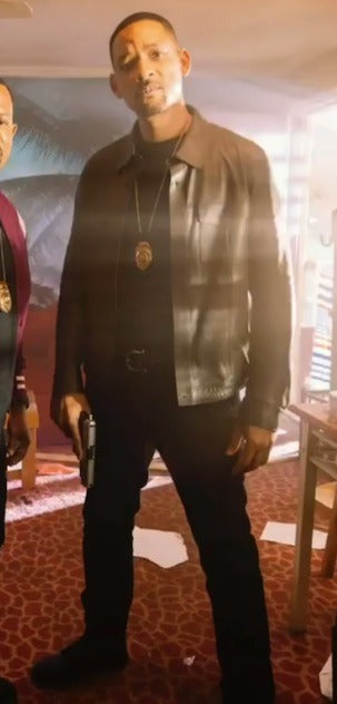 Detective Mike Lowrey Bad Boys For Life Black Genuine Leather Jacket