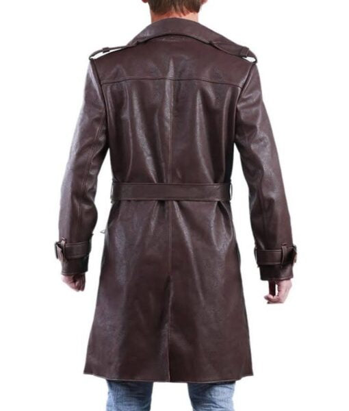 Rorschach Watchmen Double Breasted Brown Leather Coat