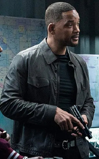 Detective Mike Lowrey Bad Boys For Life Black Genuine Leather Jacket