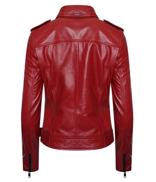 Gaming Jackets Resident Evil Infinite Darkness Claire Redfield Red Faux Leather Jacket