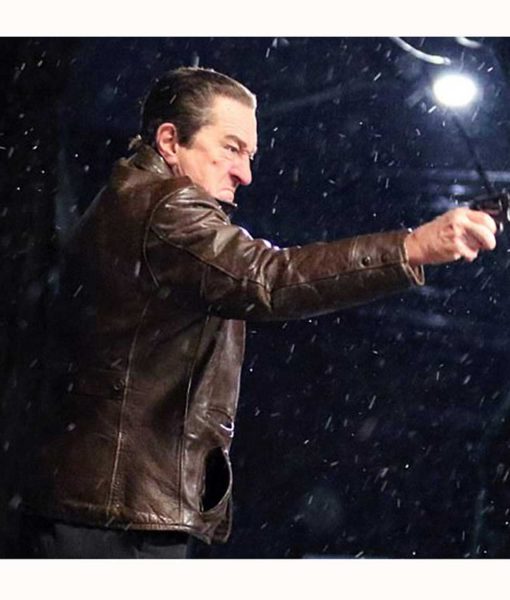 Frank Sheeran The Irishman Brow Real leather Jacket
