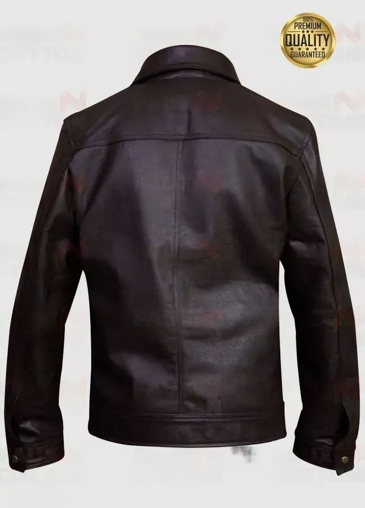 Looking Glass Watchmen Brown Real  Leather Jacket