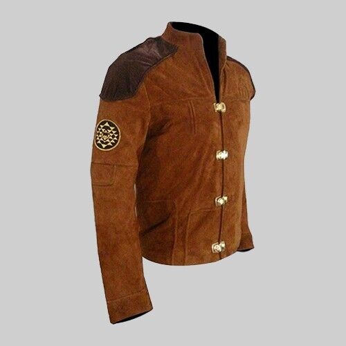 Warrior Viper Pilot Battlestar Galactica Men's Brown Suede Leather Jacket