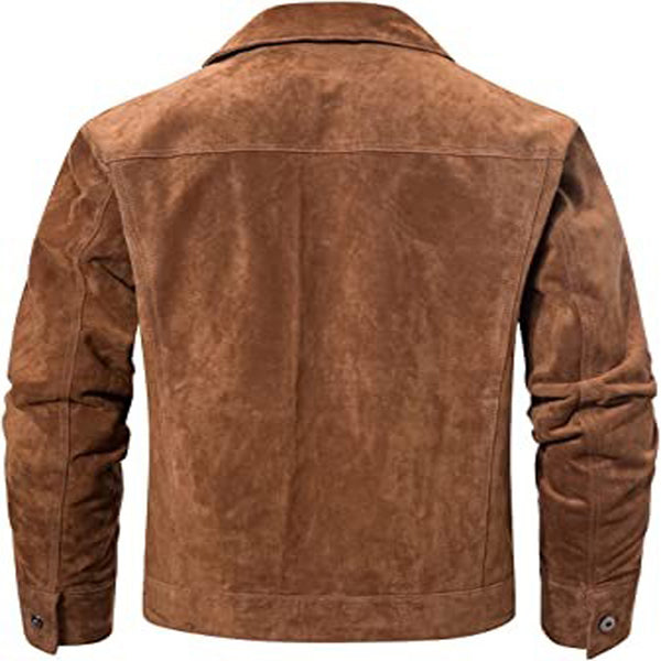 Men's Tomchi Tan Suede Leather Jacket