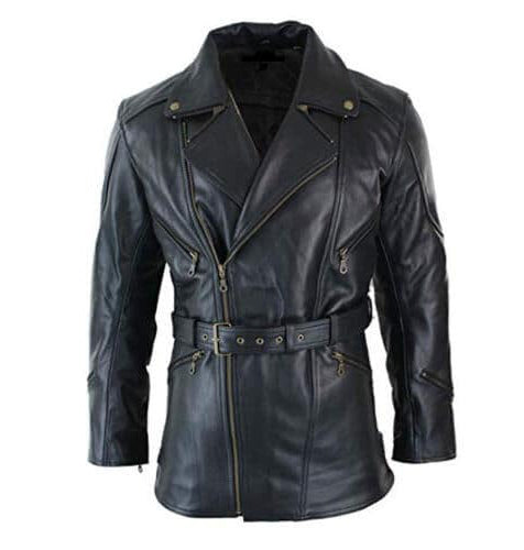 Men s Double Breasted Leather Motorcycle Coats