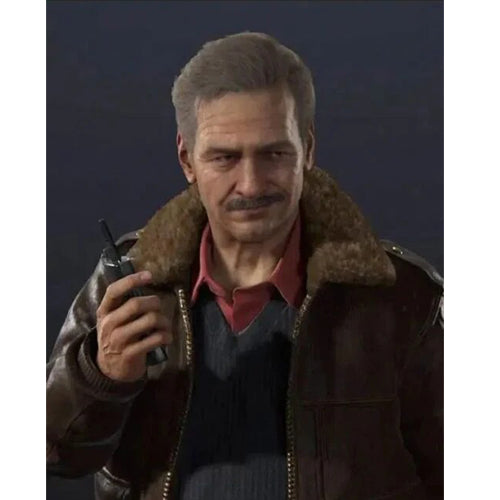 Victor Sullivan Uncharted 4 Brown Bomber Leather Jacket