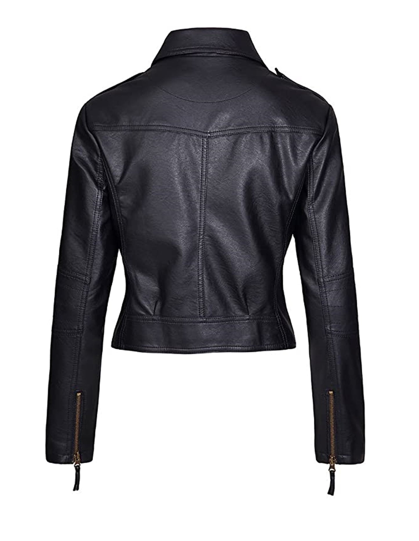 Women's Black Biker Leather Jacket