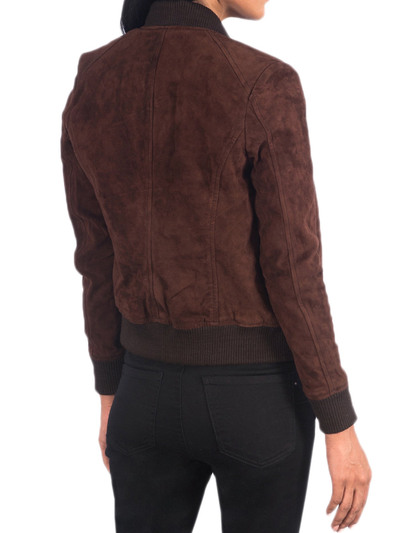 Brown Suede Leather Jacket For Women