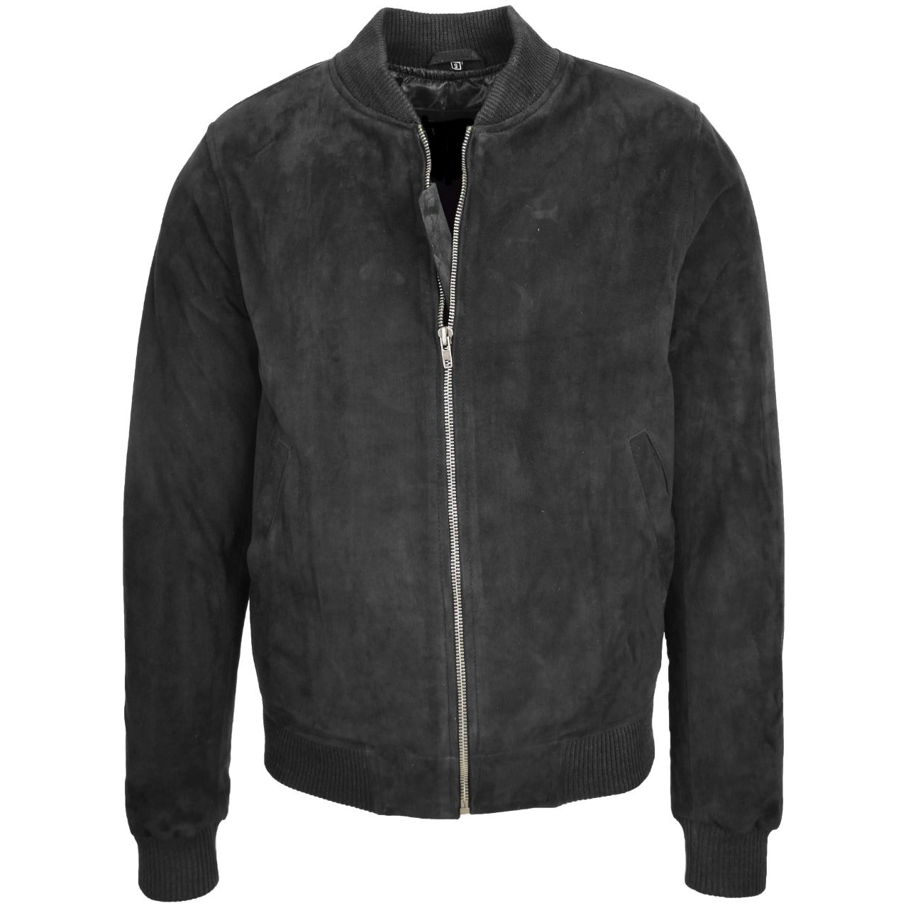 A2 Bomber Men's Black Suede Leather Jacket