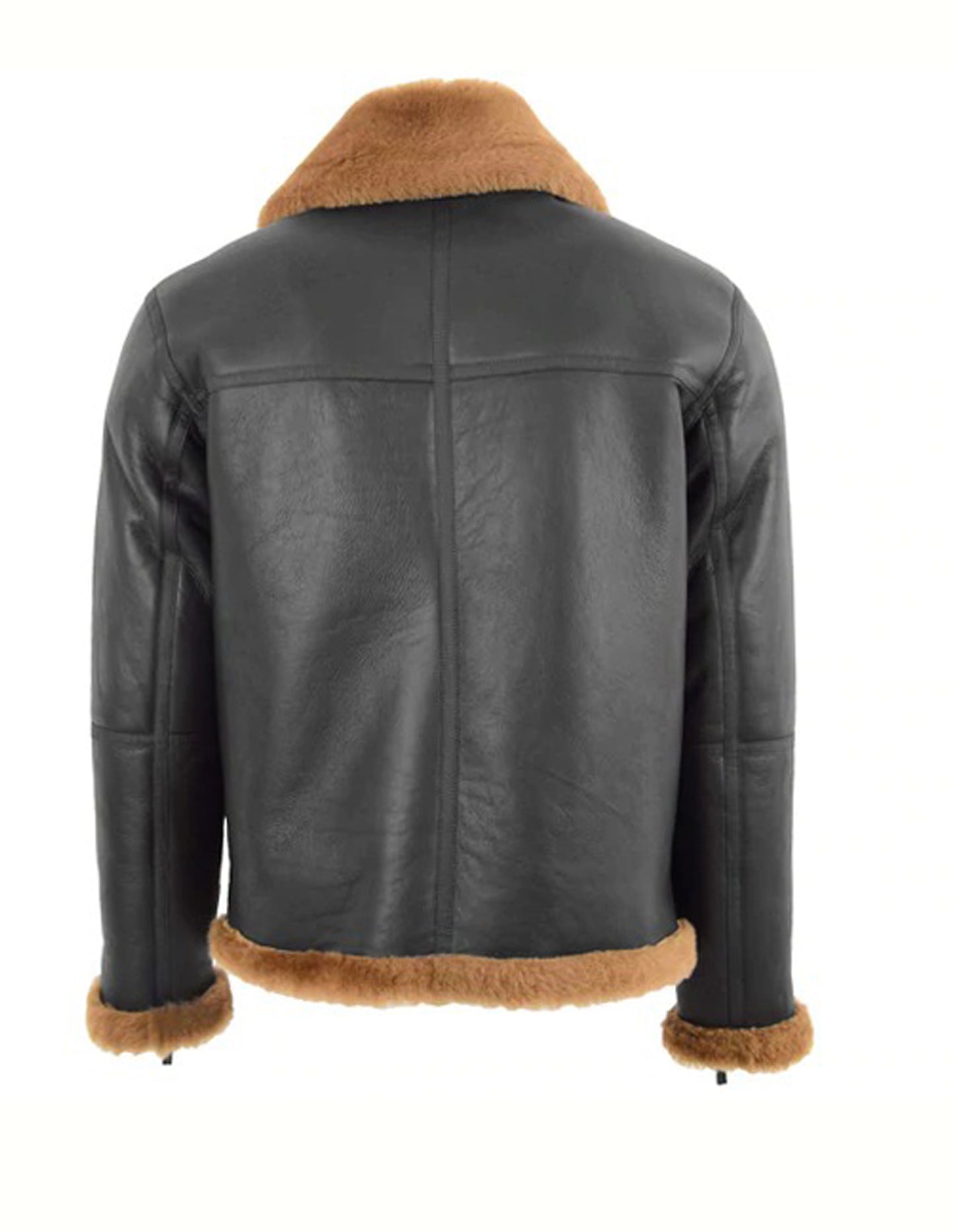 New RAF Bomber Brown Men B3 Bomber Jacket Aviator Real Shearling Leather Jacket