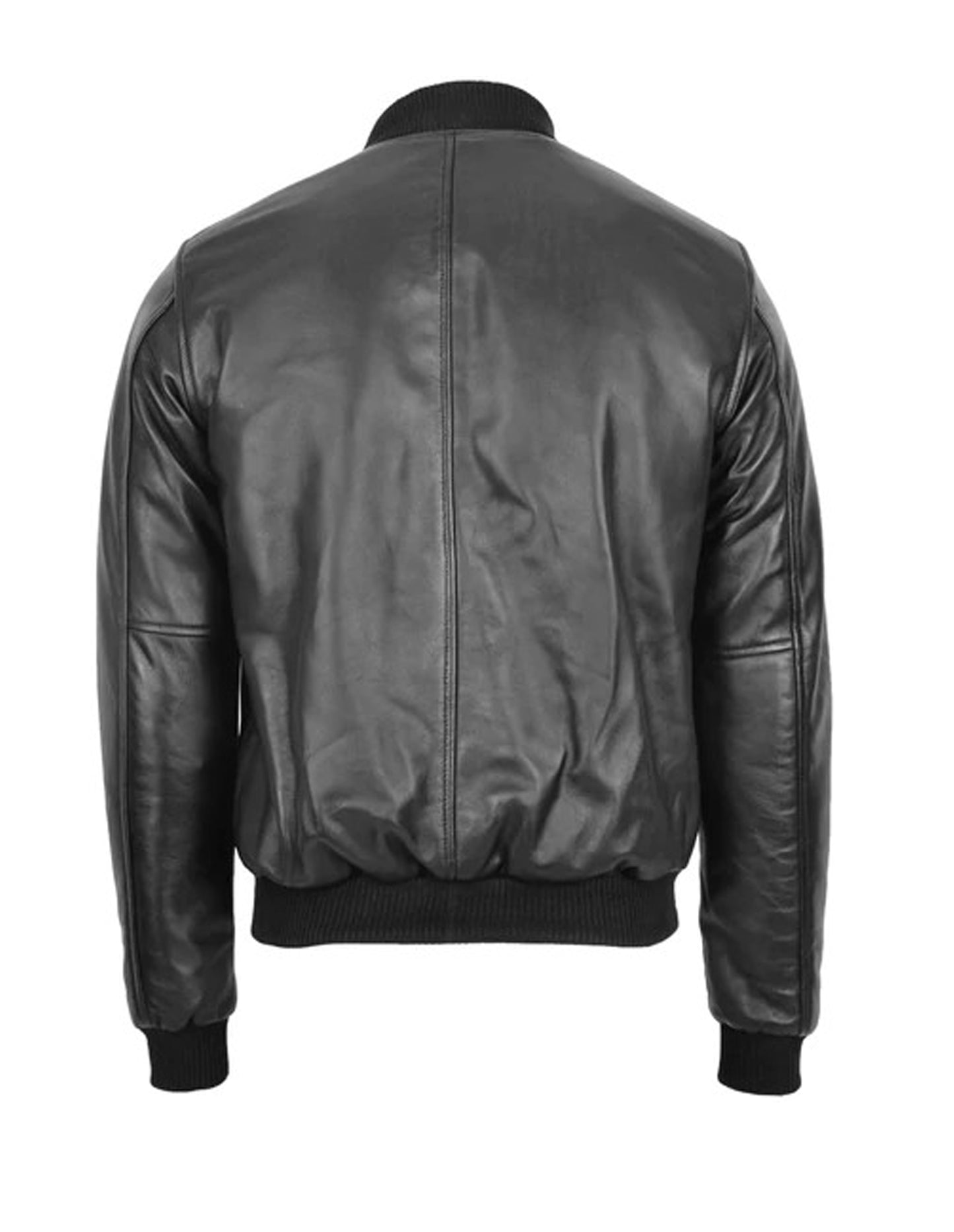 Mens Black A2 Bomber Sheepskin Leather Jacket