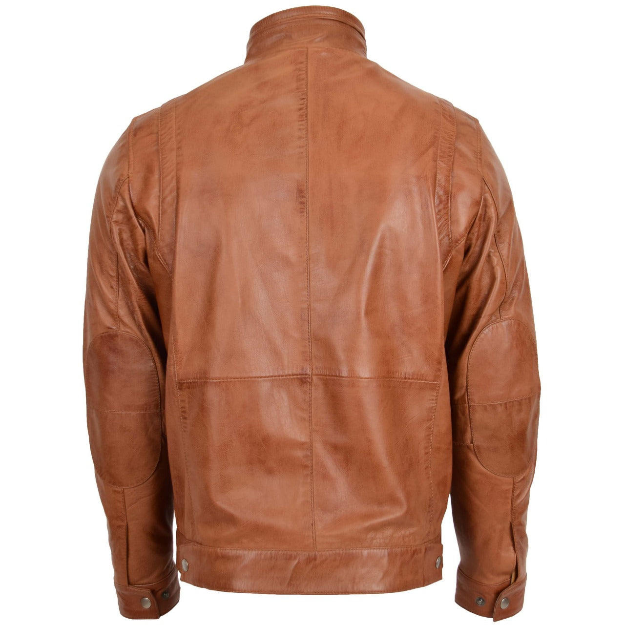 Brown Wax Real Leather Jacket Men