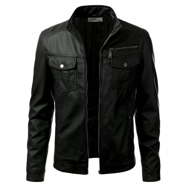 Highstreet Fashion Brown Men Faux Leather Jacket