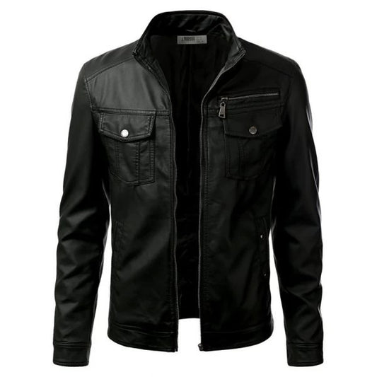 Highstreet Fashion Brown Men Faux Leather Jacket