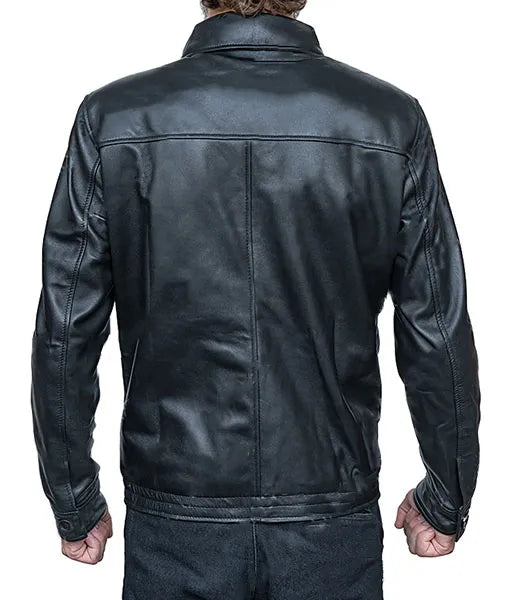 Detective Mike Lowrey Bad Boys For Life Black  Genuine Leather  Jacket