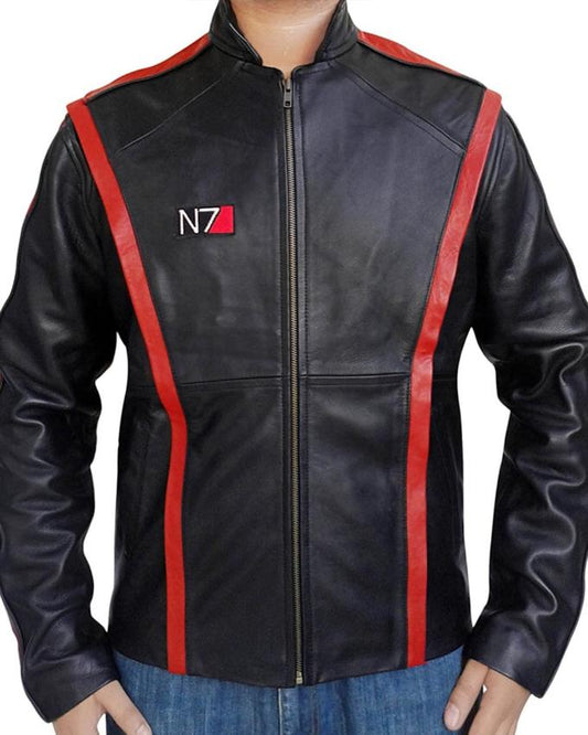 Gaming Jackets Mass Effect Captain Shepard Real Leather Jacket