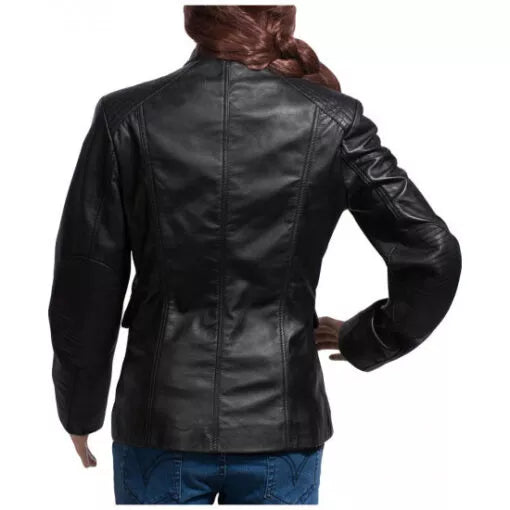 Women Jackets Shailene Woodley Divergent Dauntless Black Genuine Leather Jacket