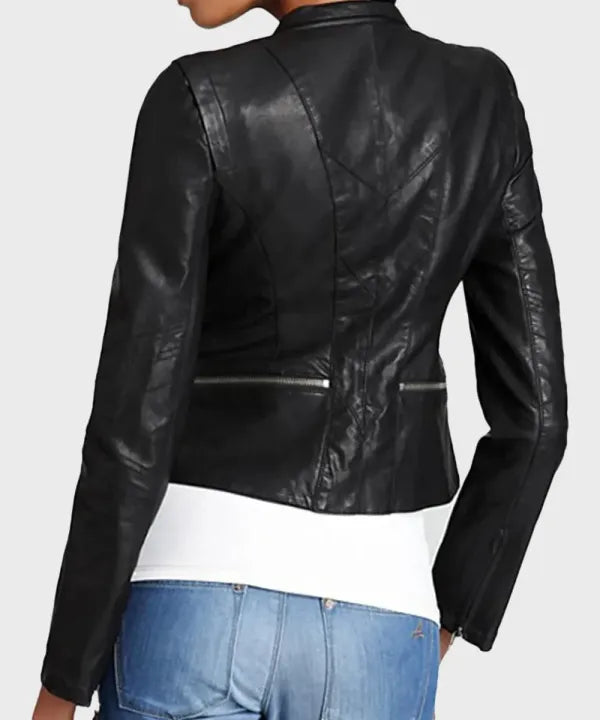 Women Jackets Brooklyn Nine-Nine S01 E01 Stephanie Beatriz Black Real Leather Jacket