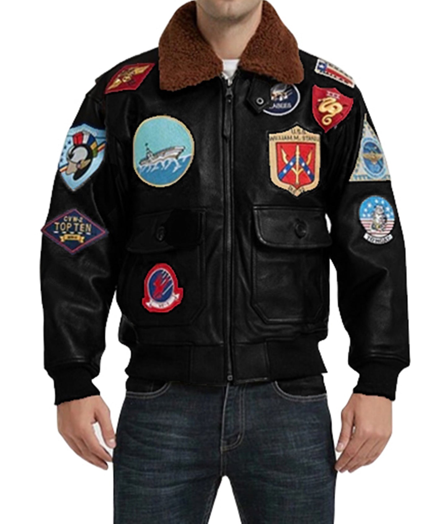 Top Gun Maverick Faux Jacket Tom Cruise Top Gun Faux  Jacket Top Gun Bomber Faux Leather Jacket