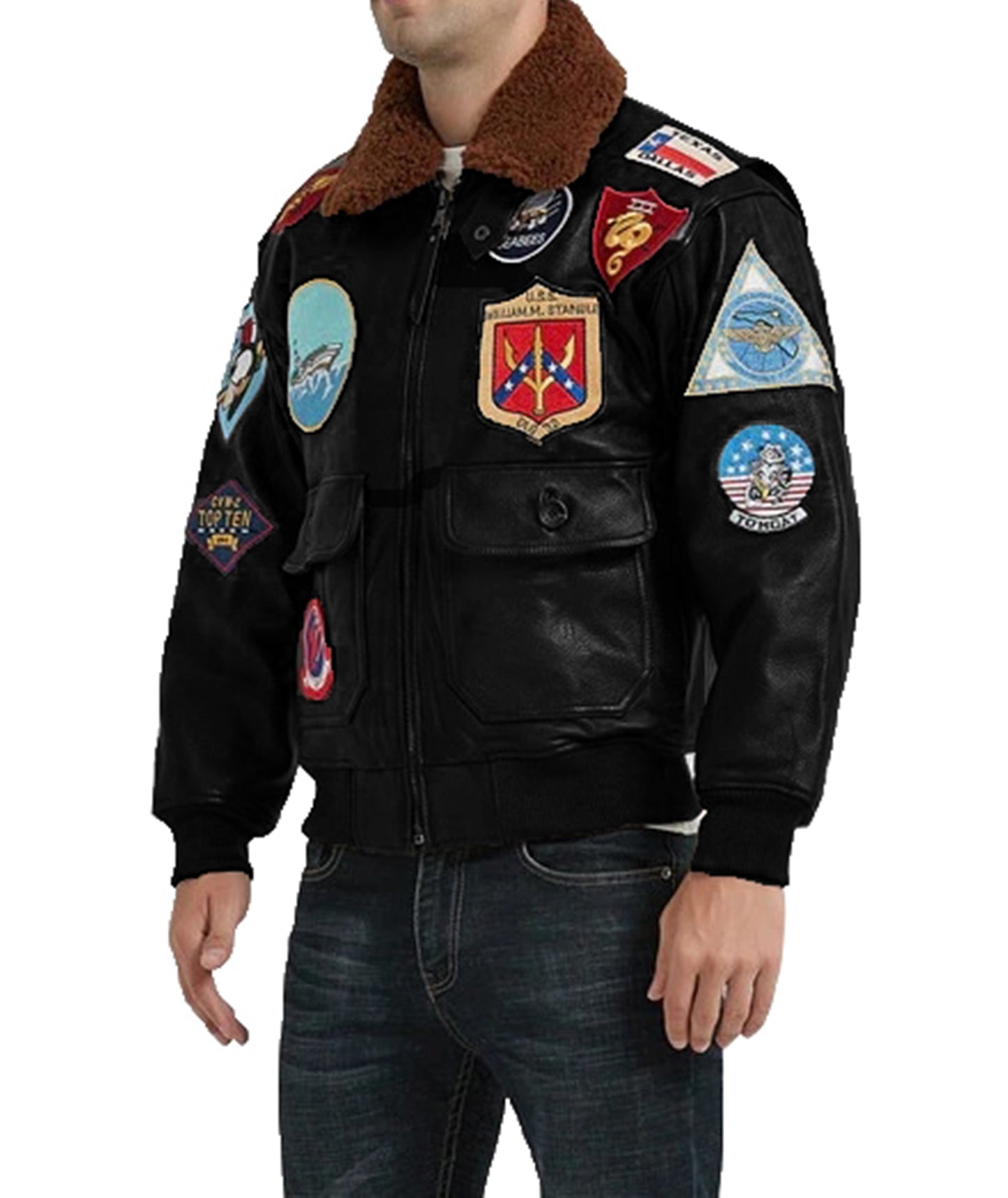 Top Gun Maverick Faux Jacket Tom Cruise Top Gun Faux  Jacket Top Gun Bomber Faux Leather Jacket