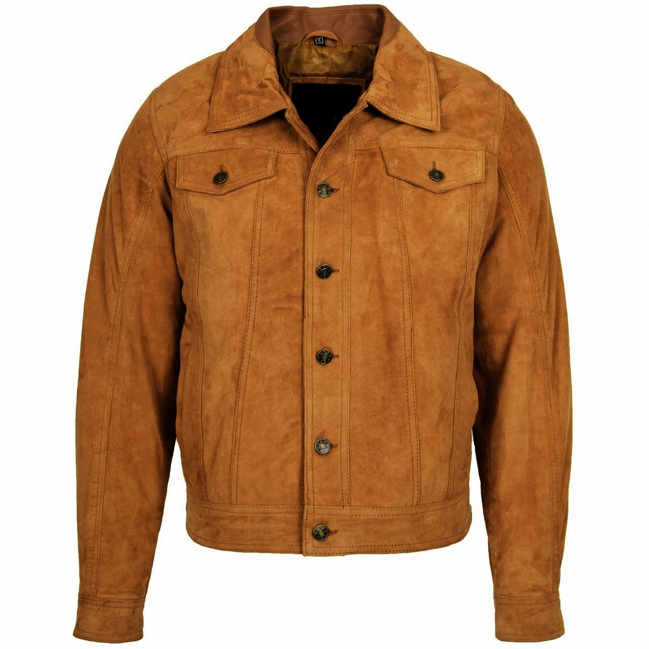 Tan Suede Leather Jacket Men