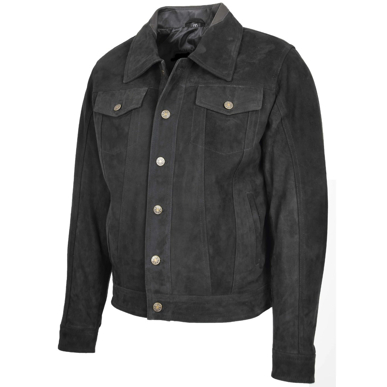 Black Suede Leather Jacket Men