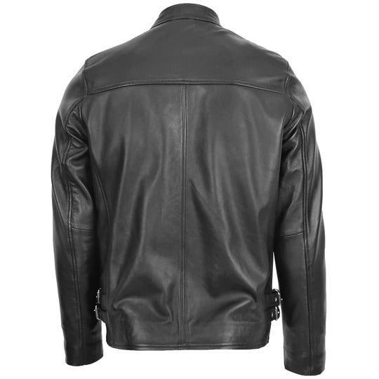 Mens Black Sheepskin Leather Jacket