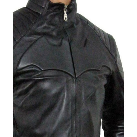 BATMAN BEGINS FILM BATMAN REAL LEATHER JACKET