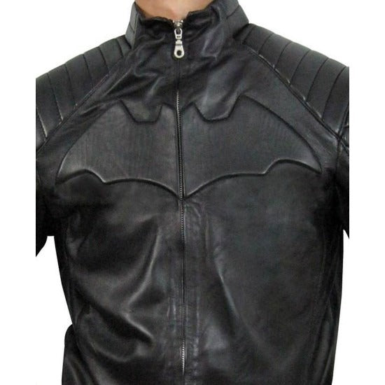 BATMAN BEGINS FILM BATMAN REAL LEATHER JACKET