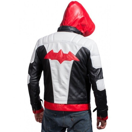 BATMAN ARKHAM KNIGHT RED HOOD FAUX LEATHER  JACKET & VEST