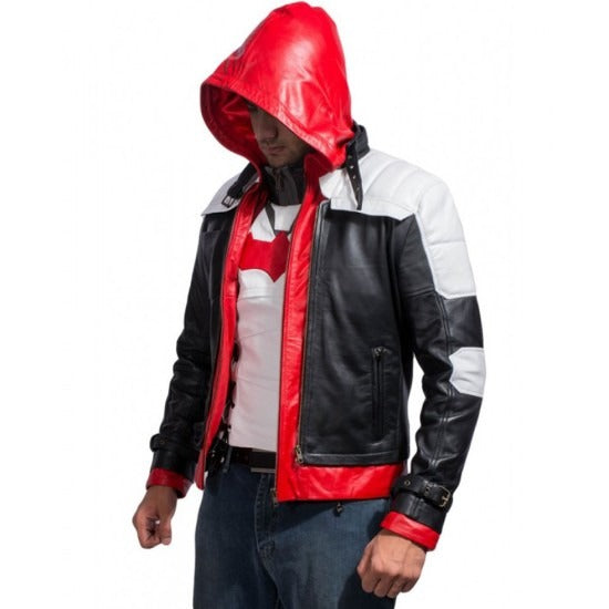 BATMAN ARKHAM KNIGHT RED HOOD FAUX LEATHER  JACKET & VEST