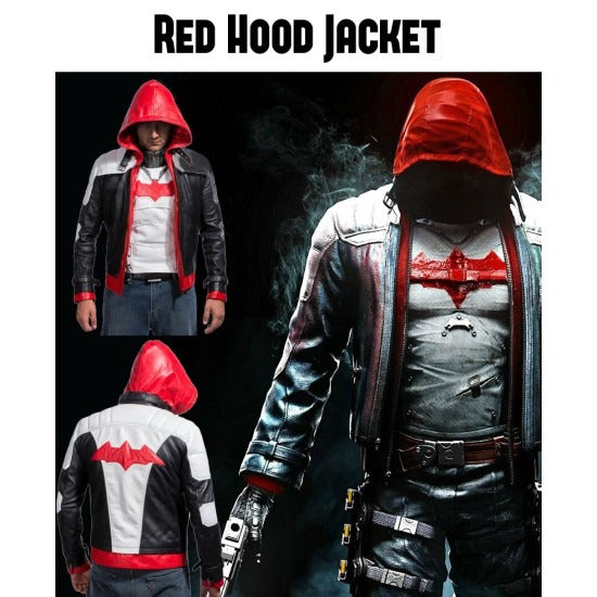 BATMAN ARKHAM KNIGHT RED HOOD FAUX LEATHER  JACKET & VEST