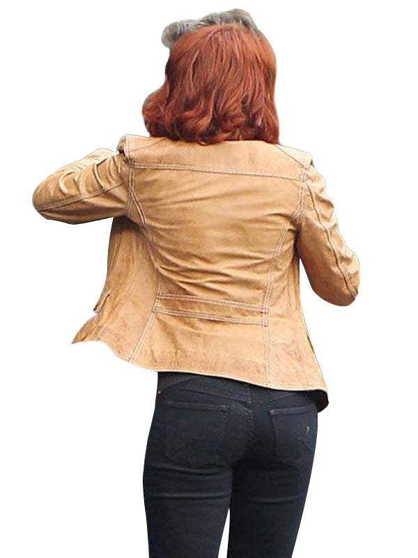 Natasha Romanoff Avengers Endgame Real  Leather Jacket