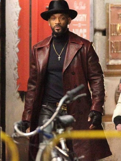 The Suicide Squad Will Smith Brown Trench Coat