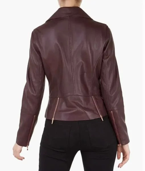 Superman and Lois Leslie Larr Brown Biker Leather Jacket