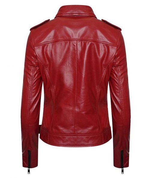 Gaming Jackets Resident Evil Infinite Darkness Claire Redfield Red Faux Leather Jacket