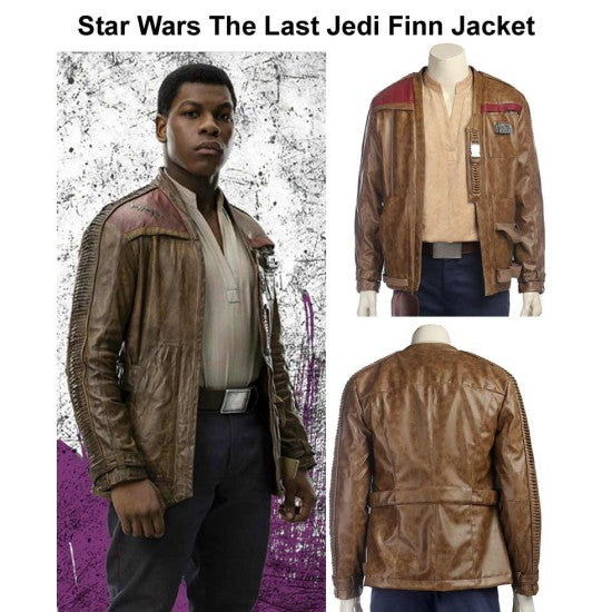 Finn Star Wars The Last Jedi Real Leather Jacket