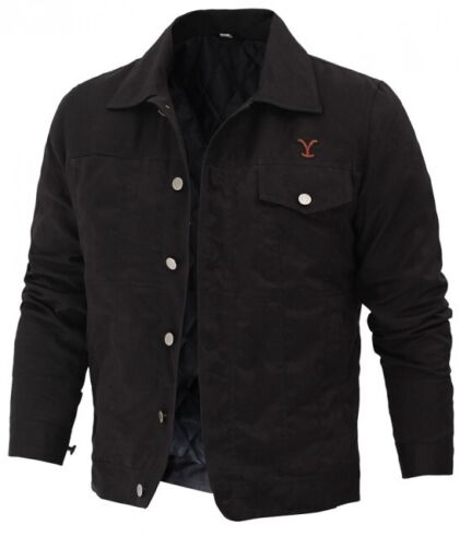 Rip Wheeler Yellowstone jacket For Men Cole Hauser Rip Wheeler Black Cotton Jacket