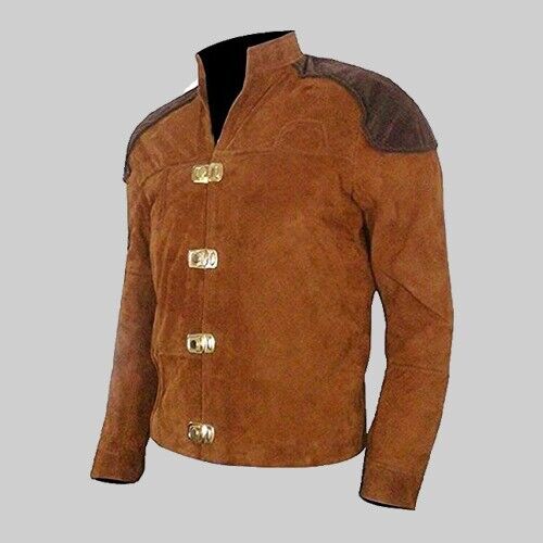 Warrior Viper Pilot Battlestar Galactica Men's Brown Suede Leather Jacket