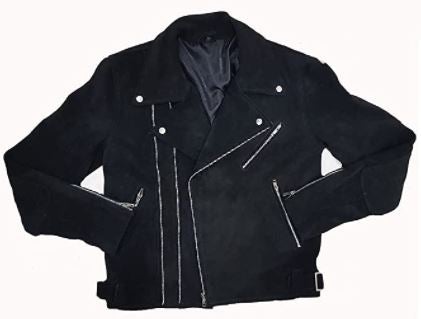 Stylish Men's Black Biker Suede Designer Padded Genuine Leather Jacket Southerth Beach Lea